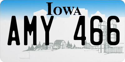 IA license plate AMY466