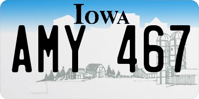 IA license plate AMY467
