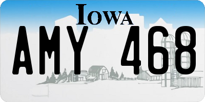 IA license plate AMY468