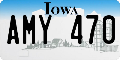 IA license plate AMY470