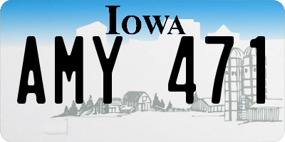 IA license plate AMY471