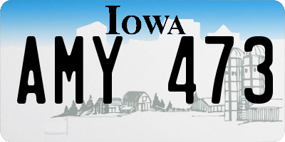 IA license plate AMY473