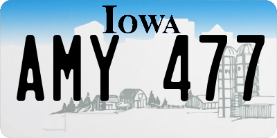 IA license plate AMY477