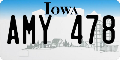 IA license plate AMY478