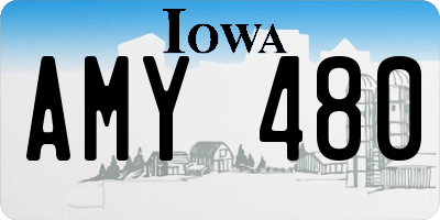 IA license plate AMY480