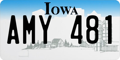 IA license plate AMY481