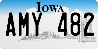 IA license plate AMY482
