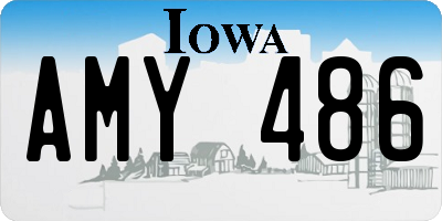 IA license plate AMY486