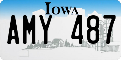 IA license plate AMY487