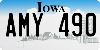 IA license plate AMY490