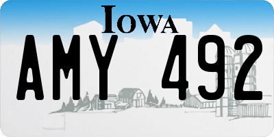 IA license plate AMY492