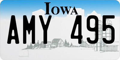 IA license plate AMY495