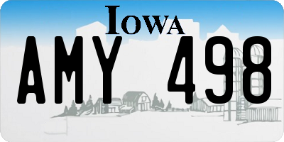 IA license plate AMY498
