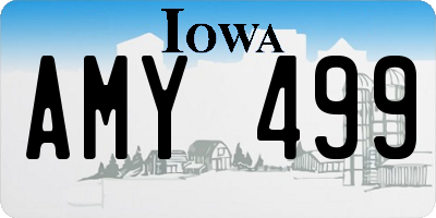 IA license plate AMY499