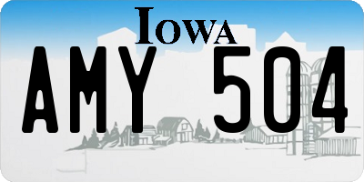 IA license plate AMY504