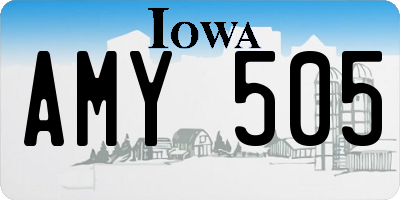 IA license plate AMY505