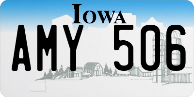 IA license plate AMY506