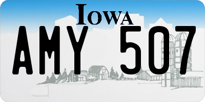 IA license plate AMY507