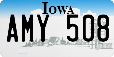 IA license plate AMY508