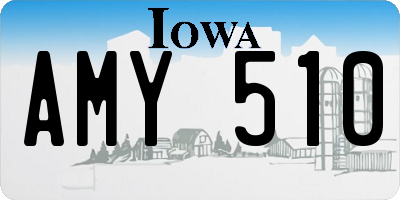 IA license plate AMY510