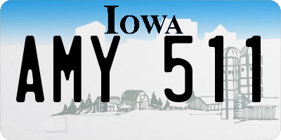 IA license plate AMY511
