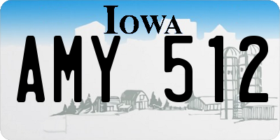IA license plate AMY512