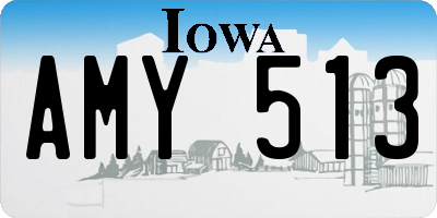 IA license plate AMY513