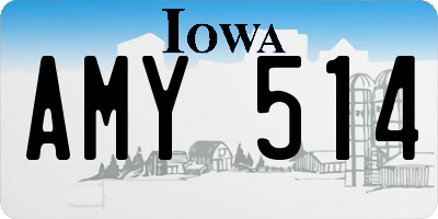 IA license plate AMY514