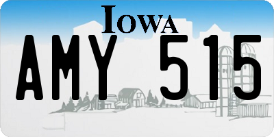 IA license plate AMY515
