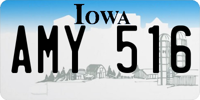 IA license plate AMY516