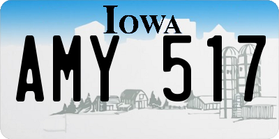 IA license plate AMY517