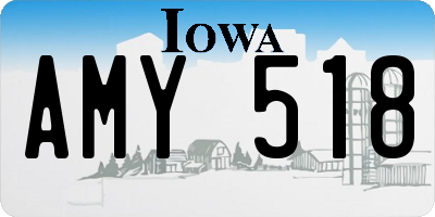 IA license plate AMY518