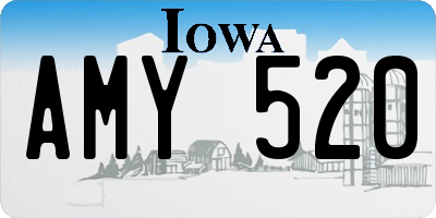 IA license plate AMY520