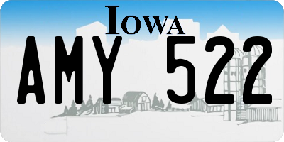 IA license plate AMY522