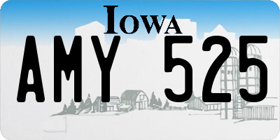 IA license plate AMY525