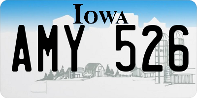 IA license plate AMY526
