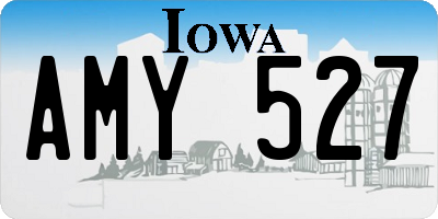 IA license plate AMY527