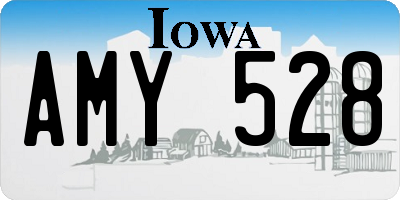 IA license plate AMY528