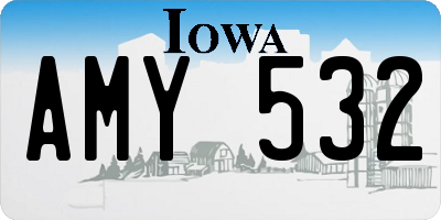 IA license plate AMY532