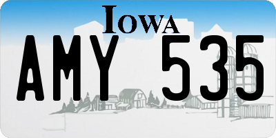 IA license plate AMY535