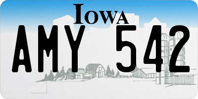 IA license plate AMY542