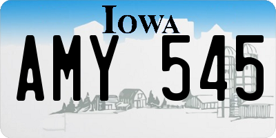 IA license plate AMY545