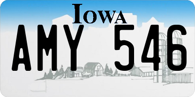 IA license plate AMY546