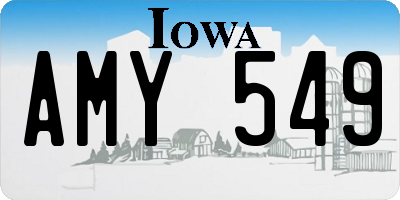 IA license plate AMY549