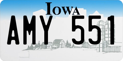 IA license plate AMY551