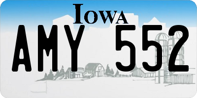 IA license plate AMY552