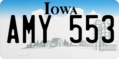 IA license plate AMY553