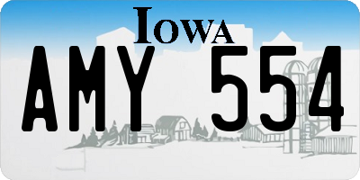 IA license plate AMY554