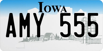 IA license plate AMY555