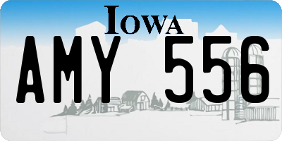 IA license plate AMY556